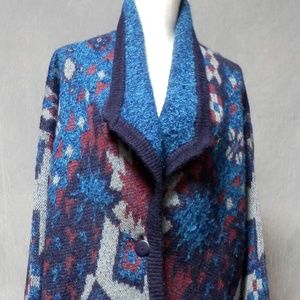 Blue 7 Multi Colored Women's knee length Coat